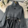 2023 Winter Gentle Fashion Style Knitted Vest Designer Sweater Temperament Dress Set China's First-class Main Brand Creation Megogh-15 CXG231161