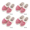 Walking Shoes Love Heart Slippers Soft Warm Fluffy Non-Slip Plush Home Indoor Outdoor For Women Men