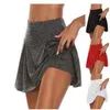 Kvinnors shorts avslappnade sportkjolar som kör sommar andas svett sexig hög midja fast färg kort byxa utomhus jogger