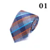 Designer Cravate Costume Business Professionnel Mariage Meilleur Homme Marié Mode Hommes Pas De Fer Stripe Plaid Goy1