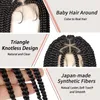 Synthetic Wigs Viyskur 36 Triangle Knotless Box Braided Wigs for Women Box Braided Full Lace Front Wig with Baby Hair Cornrow Braids Wig 240329