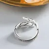 Anillos de boda Punk Vintage pluma para mujeres Boho encantos femeninos joyería hombres antiguo nudillo anillo moda fiesta regalo 2024