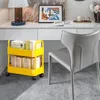 Kitchen Storage Rolling Cart Utility Organizer Movable Shelf Floor Mounted Bookshelf With Wheel Mobile Rack Trolley