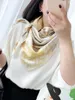 Foulards Foulard en soie de mûrier 110cm Foulards de tête purs Sac de cheveux en satin Foulard Wrap Femme Foulard