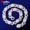 Bubble Brief Iced Out Choker Vorm 8 Eye Cubaanse Ketting voor Mannen Griffenzetting Ketting Hip Hop Sieraden 240313