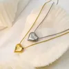 Pendant Necklaces Vintage Love Heart Necklace For Women Trend Aesthetic Gold Color Metal Chain Party Jewelry Birthday Gifts