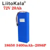 Liitokala 18650 Bateria de lítio 72V20AH Bateria de bicicleta elétrica 2000W-3500W de alta potência da scooter elétrica Bateria de motocicletas 72V