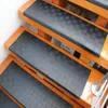 Carpets Recycled Rubber Step Mat - 9.75" X 29.75" Inches Black Stair Tread 6pack