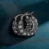 Kolczyki obręcze Genialna okrągła cyrkonia dla kobiet srebrny kolor/złoty kolor małe koło wszechstronne modne akcesoria