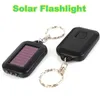 Flashlights Torches Mini Portable Solar Power 3 LED Light Keychain Keyring Torch With Re-chargeable Built-in Battery Brand