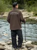 Herenbroek Japanse outdoor waterdichte losse functionele broek Rechte elastische fleecejas