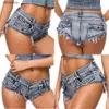 Kvinnors shorts kvinnor sexiga denim jeans shorts flicka hög midja låg midja nattklubb poldans heta shorts yf049-#616c243128