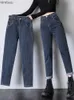 Women's Jeans Korean Fashion High Waist Loose Harem Pants All-match Slim Ankle-length Denim Trousers Classic Washed Stretch Streetwear PantsC24318