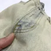 Jeans pour hommes S-3X Hommes Straight Ripped Hole Blanc En détresse Vieux Pantalon en denim lavé lourd pour Y2K Youth Retro Amekaji Pantalon long complet