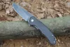 MM7723 Flippermes 440C Black Stone Wash Drop Point-lemmet Hout met staalplaathandgreep Kogellager Buiten Kamperen Wandelen Vissen EDC-zakmessen