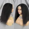 Syntetyczne peruki Brazylijskie perwersyjne proste krótkie koronkowe koronkowe przednie ludzkie peruki włosy dla czarnych kobiet Pre Stucked 13x4 Remy koronkowa peruka czołowa gruba Yaki 240329