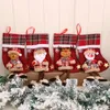 Women Socks Cute Christmas Stockings Fireplace Hanging Plush Personalized Home Party Decoration With Snowman Santa Elk Bear