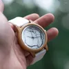 Orologi da polso BOBO BIRD Orologio fatto a mano in legno Uomo Donna Quarzo Marmo Orologio con cinturino in silicone letterale come regalo da donna in scatola