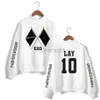 Herrtröjor tröjor kpop exo nytt album sjätte album Obsession We Are One EXO Print Women/Men Collar Sweatshirt Casual Turtlenecks kläder 24318