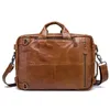 Wallets Men's Leather Briefcase Bag For Document Laptop S 14 Business Messenger Computer Totes