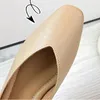 Jurk Schoenen 2024 Vrouw Comfortabele Vierkante Neus 4 cm Hak Vrouwelijke Rode Barefoot Mary Jane Casual Veelzijdige Zachte Werk Loafers