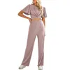 Roupas de ginástica Mulheres Casual Sólido Retro Pantsuit para 70s Suite Casos Womens Macacões Cocktail Calças Ternos