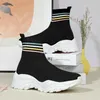 damas HBP de Non-Brand zapatillas Custom Lightweight Blank Big Size Fashion Women Casual Shoes Sock Design Sports Sneakers for Ladies