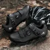 Cykelskor utomhus sneakers mtb män kvinnor mountain road cykel non-halp cleats tränare svart motocross racing man