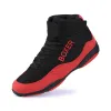 Shoes Men Lightweight Wrestling Boots Breathable Mesh Boxing Shoes Men Professional Boxing Shoes Black Red Sports Sneakers
