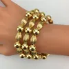 Charm Bracelets Classic Tricolor Gold Plated Bracelet Women Luxury Party Italian 3pcs/set Accessories FHK17322