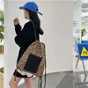 Sacos de noite Senhoras Grande Capacidade Saco de Nylon Estilo Leopardo Ombro Eco Compras Simples Casual Tote Pano Livros Bolsa para Meninas