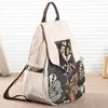 Рюкзак противоугонный женский в стиле ретро с лесным принтом, школьная сумка для девочек, этнический стиль, ручная работа, женский рюкзак