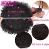 Synthetic Wigs Large Afro Synthetic Puff Drawstring Ponytail 10 Inch Short Kinky Curly Hair Ponytail Hair with 2 Clips 240329