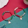 Chain 2PCS Heart Magnet Bracelets Set For Lovers Santa Claus Tree Pendant Couple Bracelet Friendship Fashion Jewelry Christmas GiftL24