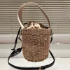 Classic Beach Raffias basket Straw Shoulder Bag Women mens Designer Purses wallet Woody bucket summer weave travel tote luxury Crossbody handbags clutch brand bags