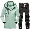 Skiing Jackets Ski Suit Women Windproof Waterproof Jacket And Pants Winter Thick Warm Snow Clothes Outdoor Snowboarding Suits