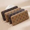 Enkel blixtlås plånbok det mest eleganta sättet att bära runt pengarkort och mynt män läderväska korthållare långa affärskvinnor plånbok #60017