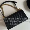 10A 12A Definite Mirror Qualité Designer Petit Moyen Garçon Sac Femmes Classique Rabat Matelassé Bourse Luxurys Véritable Sacs À Main En Cuir Noir Caviar Boîte À Bandoulière En Cuir D'agneau