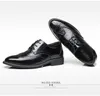 HBP Non-Brand 37-48 zapatos de vestir para hombres Uomo Nero Derby Semi Brogue Oxfords Business Wingtip Scarpe formali in pelle Scarpe da abito da sposa