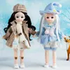 30CM BJD Hinged Doll and Skirt Set 3D Simulation Eye Multi Joint Mobile Plaything Girl DIY Dressing Toy Childrens Birthday Gift 240304