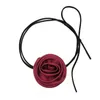 Choker Fashionable Flower Pendant Necklace Charm Stylish Adjustable Accessory For Fashion Enthusiasts