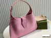 Designer tas mode zwart roze portemonnee baguette tassen ontwerper aphrodite serie kleine halvemaanvormige schouder zacht leer 38CM WYG