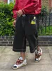 Bermuda-Shorts für Männer Hip Hop Baggy Fit Short Homme Pantalones Cortos De Hombre Sommer weites Bein lose abgeschnittene Denim-Hosen Jeans 240313