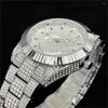 Zegarek luksusowy mrożony zegarek dla męskiej marki mishfox moda wodoodporna kwarc Hip Hop Full Diamond Watches Man ReLOJ 2024