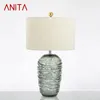 Lâmpadas de mesa ANITA Nordic Modern Glaze Lamp Fashion Art Iiving Room Quarto El LED Personalidade Originalidade Desk Light