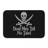 Carpets Pirates Skull Crossed Swords Dead Men Tell No Tales Grey Non-slip Doormat Carpet Bath Kitchen Mat Prayer Home Pattern