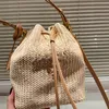 Monederos de diseñador tejidos de verano, bolso tipo cubo con bandolera, bolso de mano Telfer, neceser para mujer, monedero, porta pasaporte