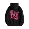 Bluzy z kapturem damskich Bluzy z kapturem z kapturem z kapturem dla kobiet w rozmiarze Top Pullover Slogan Graphic Handstring Hoodie