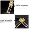 Microfoni Microfono professionale per canto vivente Ricarica USB portatile Forniture in lega di alluminio