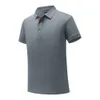 Высококачественная шелковая рубашка-поло из шелковицы для мужчин, однотонная вафельная футболка с короткими рукавами в стиле «половина пары», можно напечатать